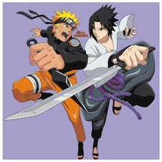 Картина по номерам Живопись по Номерам "Наруто и Саскэ", 40x40 см