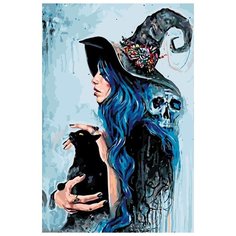 Картина по номерам Живопись по Номерам "Синевласая ведьма", 40x60 см