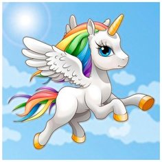 Алмазная мозаика "Небесный единорог", 38x38 см Гранни