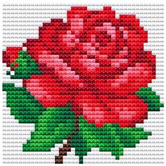 Алмазная мозаика "Розочка" (на магнитной основе), 10x10 см Алмазное хобби