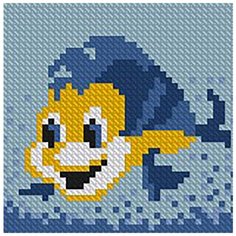 Алмазная мозаика "Рыбка" (на магнитной основе), 10x10 см Алмазное хобби