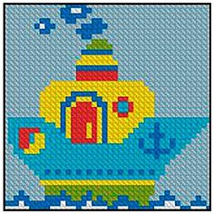 Алмазная мозаика "Кораблик" (на магнитной основе), 10x10 см Алмазное хобби