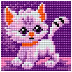 Алмазная мозаика "Котенок" (на магнитной основе), 10x10 см Алмазное хобби
