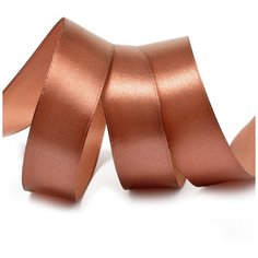 Лента атласная 1 (25мм) цв.3133 коричневый IDEAL уп.27,4 м