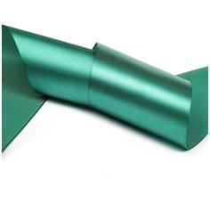 Лента атласная 4 (100мм) цв.3045 изумрудный IDEAL уп.27,4 м