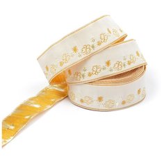 Лента отделочная жаккардовая TBY.ЛЖ.MH-41 шир.20 мм уп.5,48 м цв.песоч Ideal