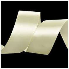 Лента атласная 1 1/2 (38мм) цв.3004 св.кремовый IDEAL уп.27,4 м