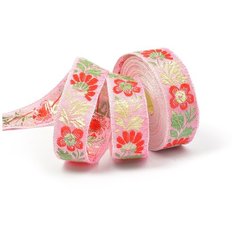 Лента отделочная жаккардовая TBY.ЛЖ.MH-24 шир.20 мм уп.5,48 м цв.роз Ideal