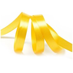 Лента атласная 1/2 (12мм) цв.3016 т.желтый IDEAL уп.27,4 м
