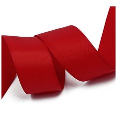 Лента Ideal репсовая в рубчик шир.38мм цв. 260 бордовый уп.27,42м