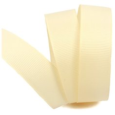 Лента Ideal репсовая в рубчик шир.25мм цв. 815 (008) кремовый уп.27,42м