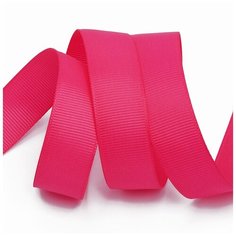 Лента Ideal репсовая в рубчик шир.25мм цв. 187 (061) фуксия уп.27,42м