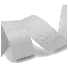 Лента Ideal репсовая в рубчик шир.38мм цв. S186 св.серый уп.27,42м