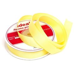 Лента Ideal репсовая в рубчик шир.15мм цв. 640 (5022) желтый уп.22,85м