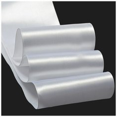 Лента атласная 4 (100мм) цв.3001 кипенно-белый IDEAL уп.27,4 м