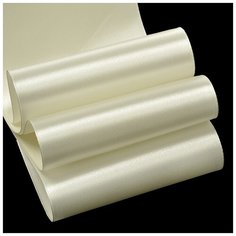 Лента атласная 4 (100мм) цв.3004 св.кремовый IDEAL уп.27,4 м