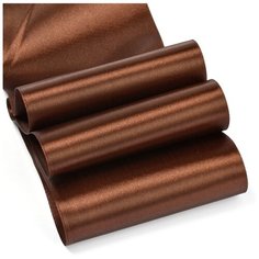 Лента атласная 4 (100мм) цв.3139 т.коричневый IDEAL уп.27,4 м