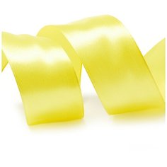 Лента атласная 1 1/2 (38мм) цв.3014 желтый IDEAL уп.27,4 м