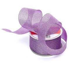 Лента IDEAL с люрексом ТВ-ЛЮР шир.50мм цв.103 фиолетовый уп.22,85 м