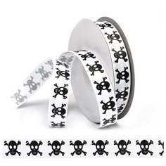 Лента репсовая с рисунком TBY.LDRН43 шир.15мм цв.белый уп. 22,85м Ideal