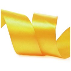 Лента атласная 1 1/2 (38мм) цв.3018 т.желтый IDEAL уп.27,4 м
