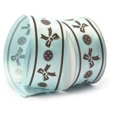 CK-14.2 цв.11 Лента репсовая с рисунком TBY.ЛДР.CK-14.2 шир.4см цв.11 уп.9,14 м Ideal