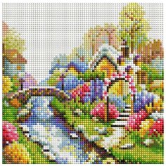 Алмазная мозаика "Лето", 20x20 см Белоснежка