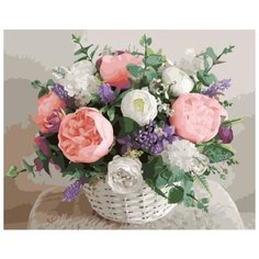 Нежный букет в плетеной корзине Paintboy