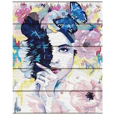 Картина по номерам по дереву Flamingo «Девушка загадка», 40x50 см