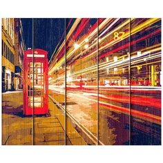 Картина по номерам по дереву Flamingo «Ночной Лондон», 40x50 см