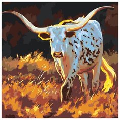 Картина по номерам «Бык», 40x40 см, Живопись по Номерам
