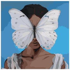 Картина по номерам «Девушка-бабочка», 40x40 см, Живопись по Номерам