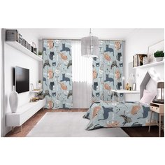 Фотошторы Сирень габардин 145*260 см (комплект - 2 шт.) 16500