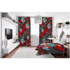 Фотошторы Сирень габардин 145*260 см (комплект - 2 шт.) 20462