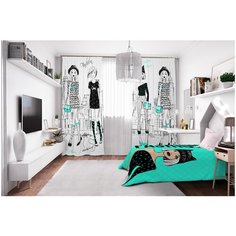 Фотошторы Сирень габардин 145*260 см (комплект - 2 шт.) 20485