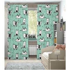 Фотошторы Сирень габардин 145*260 см (комплект - 2 шт.) 20469