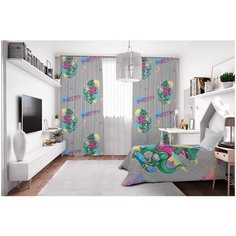 Фотошторы Сирень габардин 145*260 см (комплект - 2 шт.) 20481