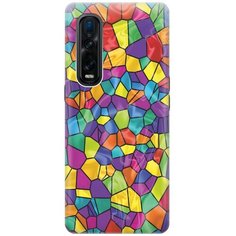 Cиликоновый чехол на Oppo Find X2 Pro / Оппо Файнд Х2 Про с принтом "Яркая мозаика" Gosso