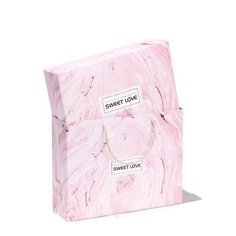 Подарочная коробка в пакете "Время радости" Nothing Shop (пастельно-розовый; травяной зеленый; белый) 30,5 х 22 х 8,5 см