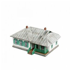 Умная бумага 3D пазл - Сельский дом N2 Строения для железной дороги 1:87 33 детали
