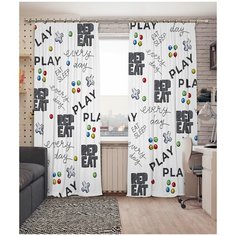 Фотошторы Сирень блэкаут 145*260 см, 2 шт. (комплект - 2 шт.)