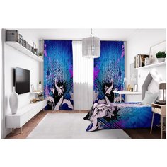 Фотошторы Сирень блэкаут 145*260 см, 2 шт. (комплект - 2 шт.) 20502