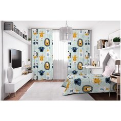 Фотошторы Сирень габардин 145*260 см (комплект - 2 шт.) 13661