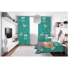 Фотошторы Сирень габардин 145*260 см (комплект - 2 шт.) 20439