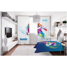 Фотошторы Сирень габардин 145*260 см (комплект - 2 шт.)