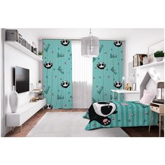 Фотошторы Сирень габардин 145*260 см (комплект - 2 шт.) 20457