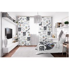 Фотошторы Сирень габардин 145*260 см (комплект - 2 шт.) 20504