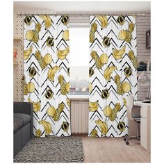 Фотошторы Сирень габардин 145*260 см (комплект - 2 шт.) 20484