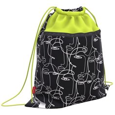 Мешок для обуви ErichKrause с карманом на молнии 500х410мм Line Art