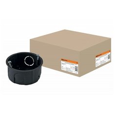 Установочная коробка СП D65х25мм, саморезы, стыковочные узлы, IP20,TDM